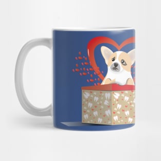 Puppy Corgi Valentine Mug